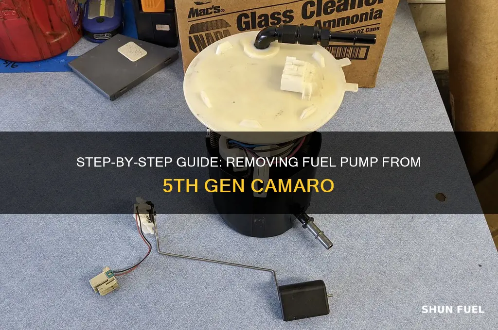 how to remove fuel pump from 5th gen camaro
