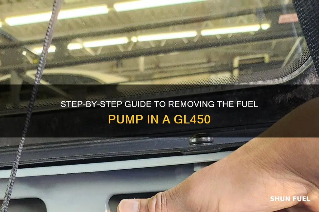 how to remove fuel pump gl450