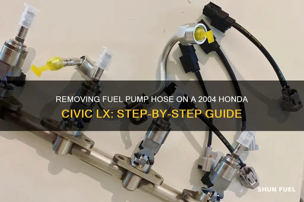 how to remove fuel pump hose 2004 honda civic lx
