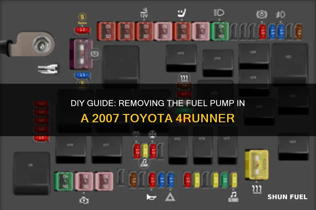 how to remove fuel pump in a 2007 toyota 4-runner