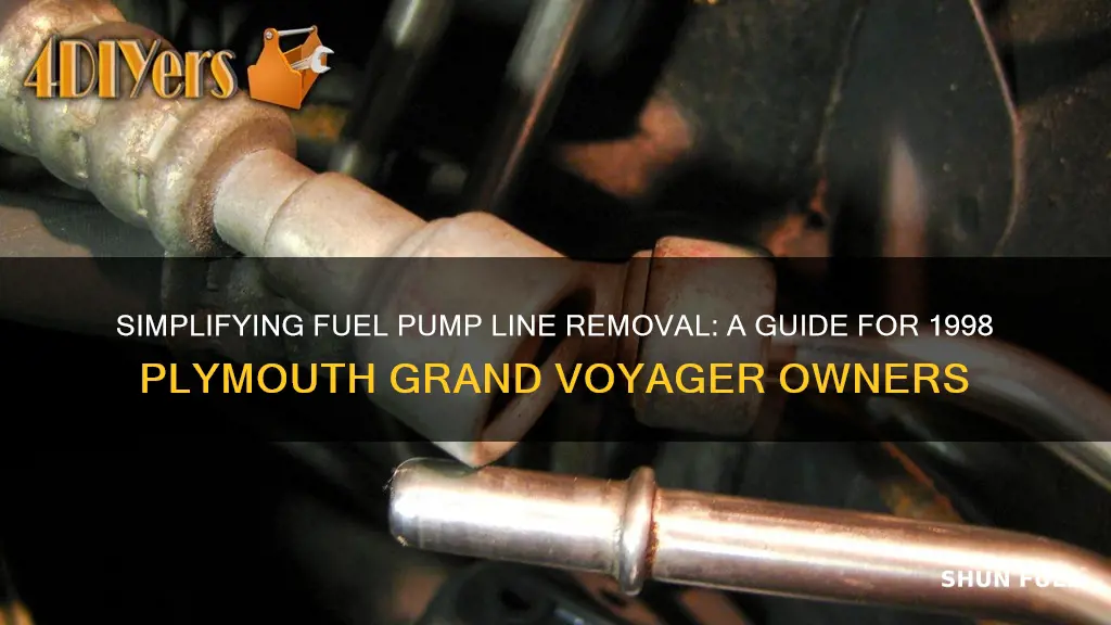 how to remove fuel pump lines 1998 plymouth grand voyager