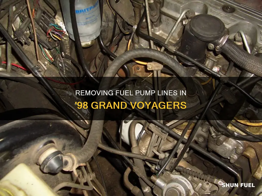 how to remove fuel pump lines 1998 plymouth grand voyager