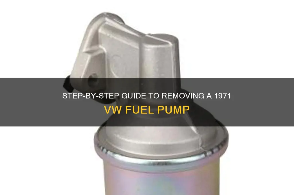 how to remove fuel pump on 1971 vw