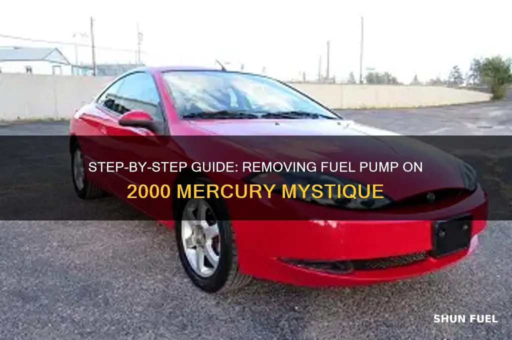 how to remove fuel pump on 2000 mercury mystique