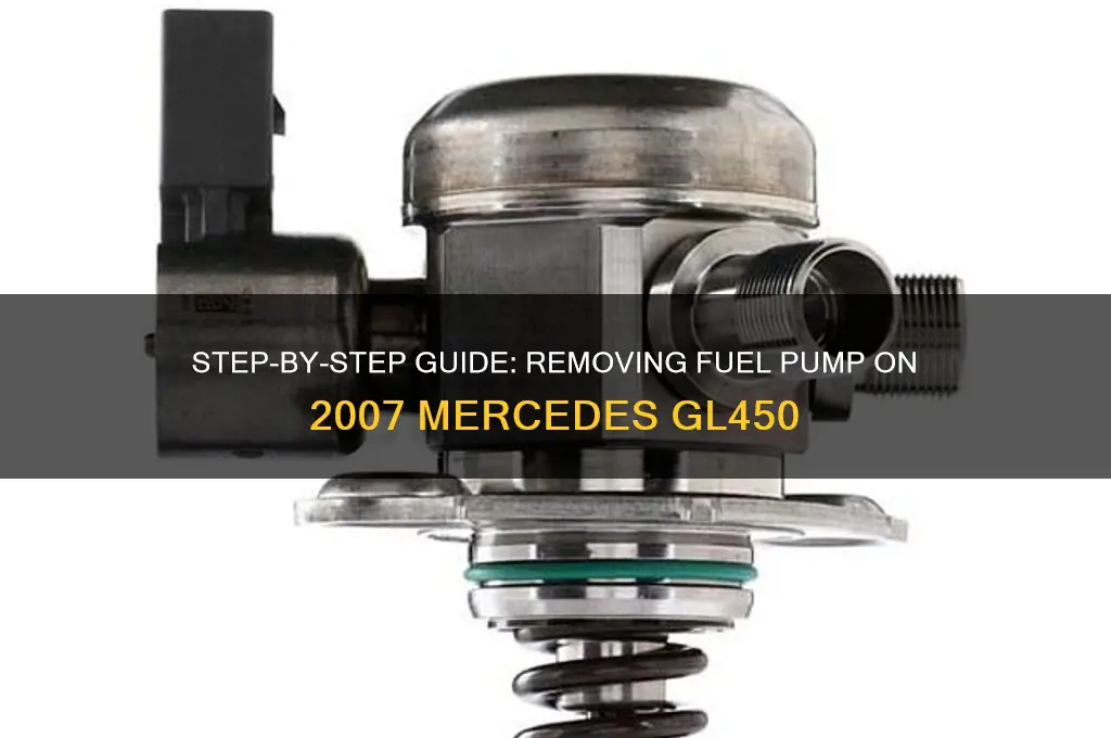 how to remove fuel pump on 2007 mercedes gl450