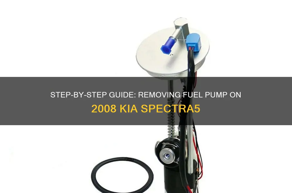 how to remove fuel pump on 2008 kia spectra5