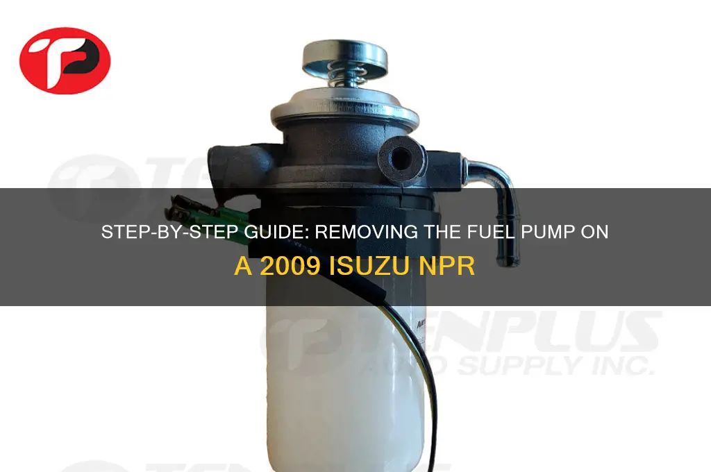 how to remove fuel pump on 2009 isuzu npr