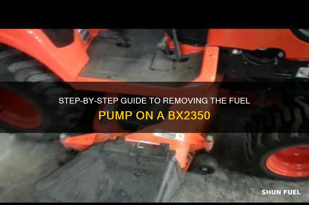how to remove fuel pump on bx2350
