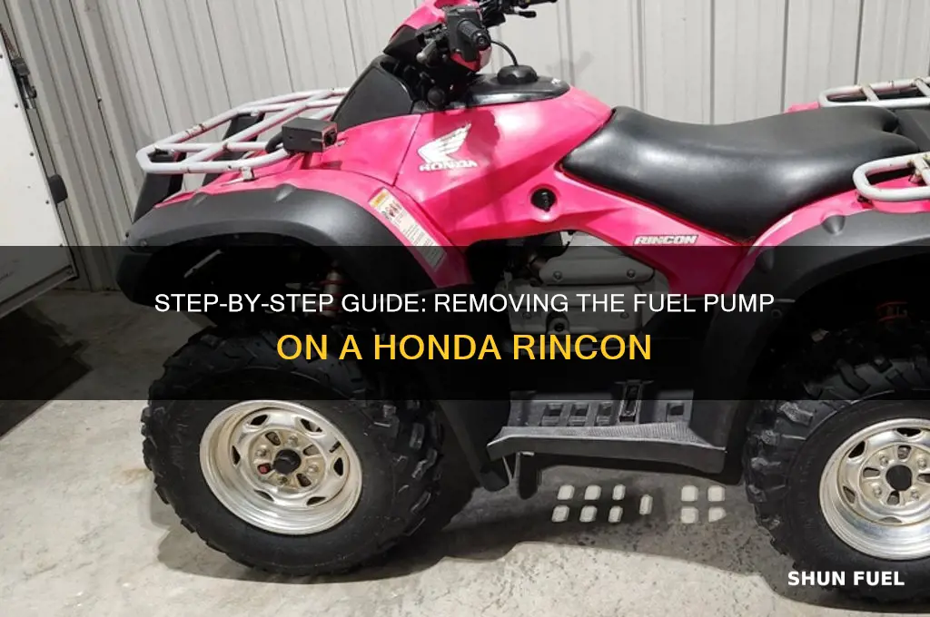 how to remove fuel pump on honda rincon