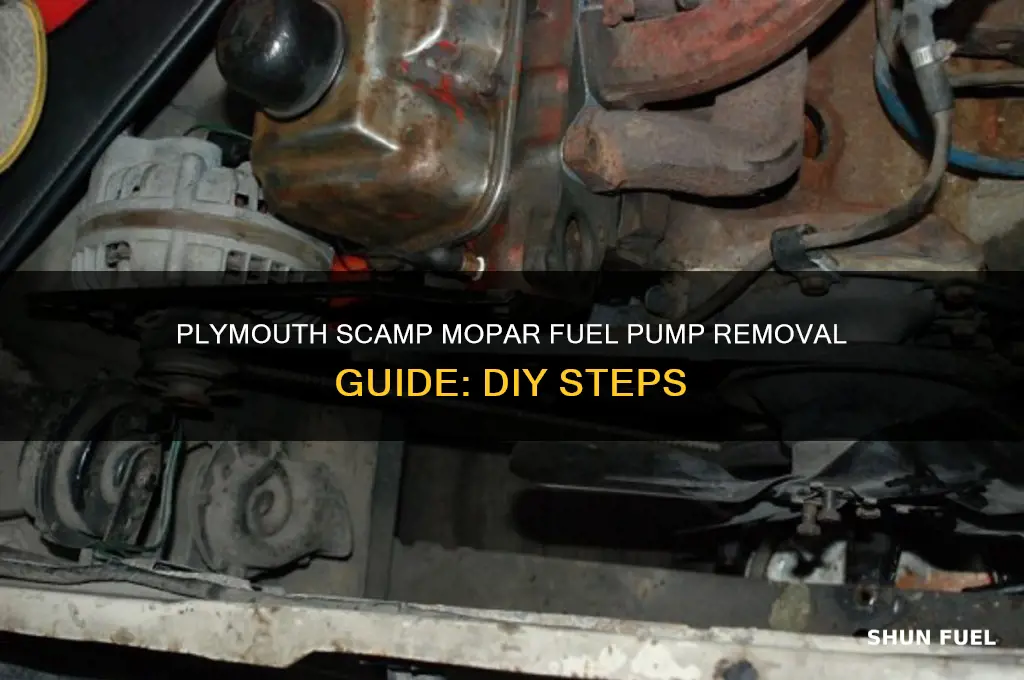 how to remove fuel pump plymouth scamp mopar
