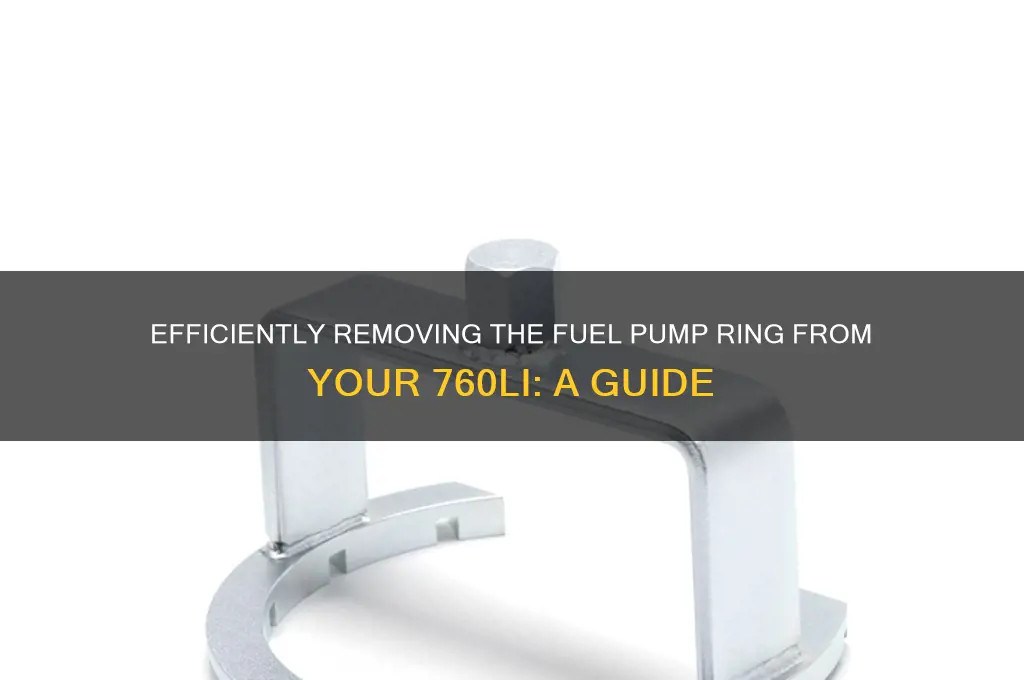how to remove fuel pump ring from 760li