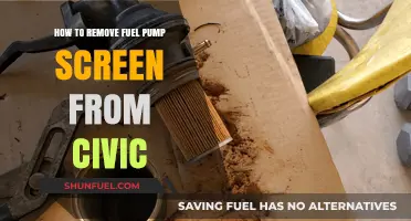 Easy Steps to Remove Fuel Pump Screen from Honda Civic