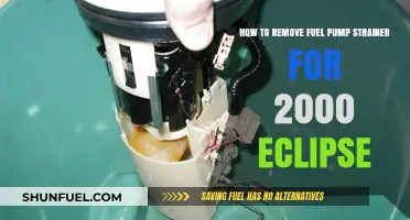 Removing the Fuel Pump Strainer in a 2000 Mitsubishi Eclipse
