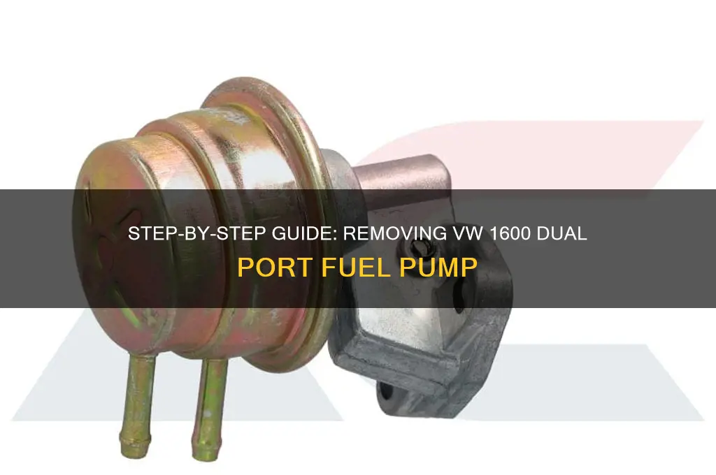 how to remove fuel pump vw 1600 duel port