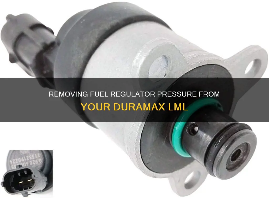 how to remove fuel regulator pressure duramax lml