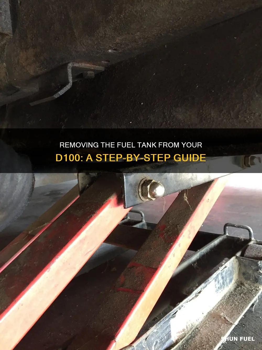 how to remove fuel tank d100