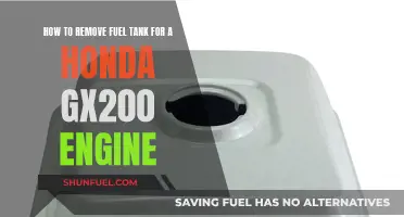 Removing the Fuel Tank on a Honda GX200 Engine