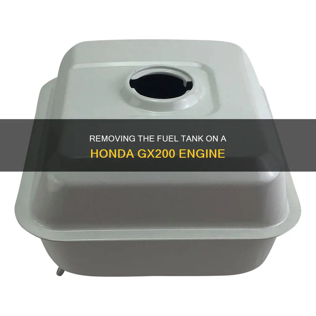 how to remove fuel tank for a honda gx200 engine