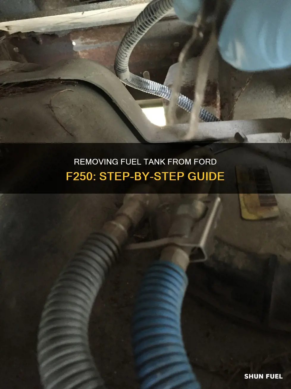 how to remove fuel tank ford f250