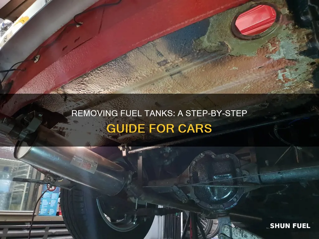 how to remove fuel tank from car