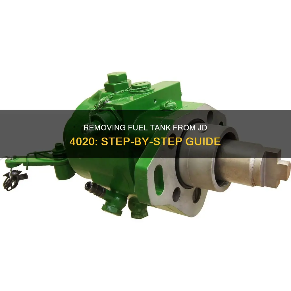 how to remove fuel tank from jd 4020