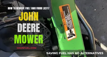 Removing Fuel Tank from John Deere LX277 Mower