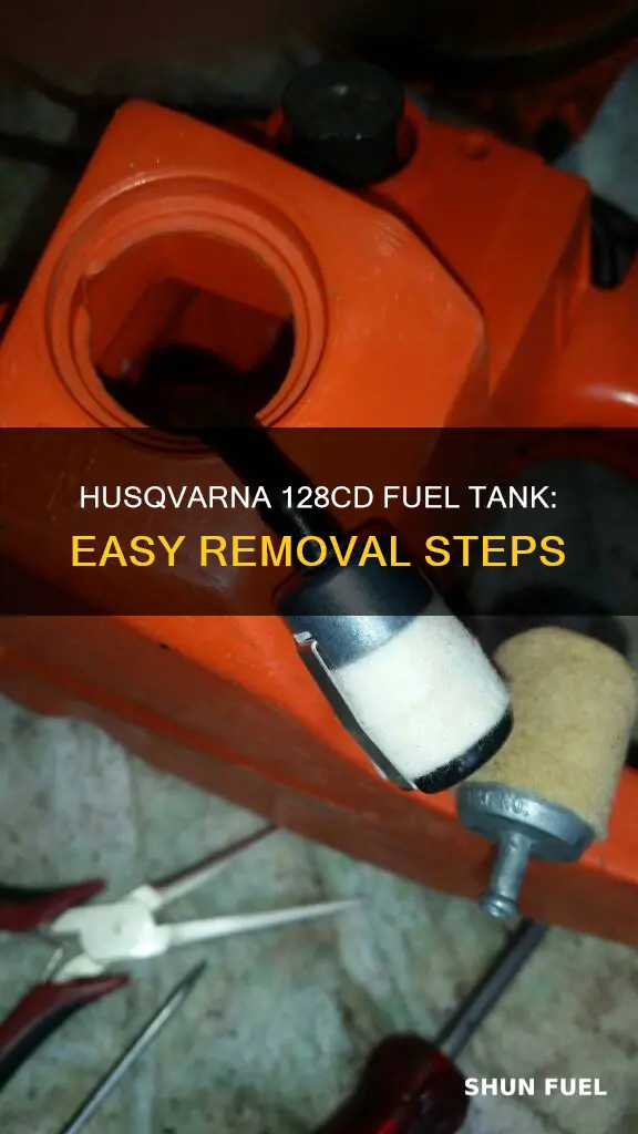 how to remove fuel tank husqvarna 128cd