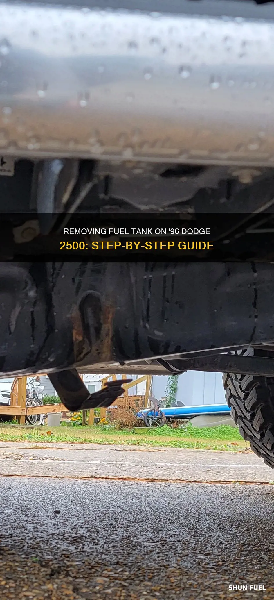 how to remove fuel tank on 1996 dodge 2500