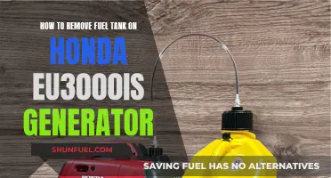 Removing the Fuel Tank on a Honda EU3000IS Generator