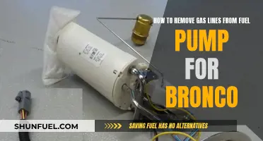 Removing Gas Lines from Your Bronco's Fuel Pump