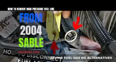 Removing High-Pressure Fuel Lines: 2004 Sable Guide