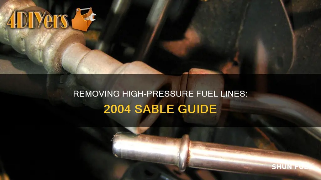 how to remove high pressure fuel line from 2004 sable