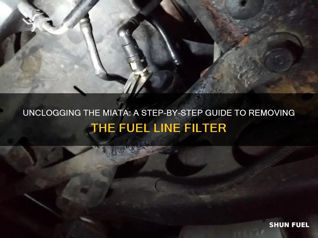 how to remove mazda miata fuel line from filter