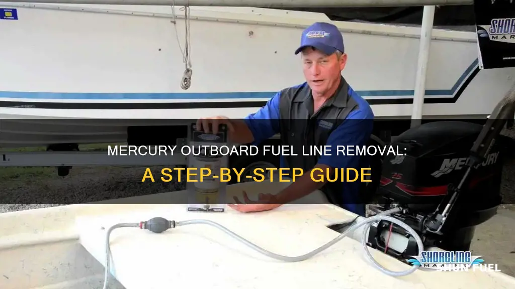 how to remove mercury outboard fuel line from enging