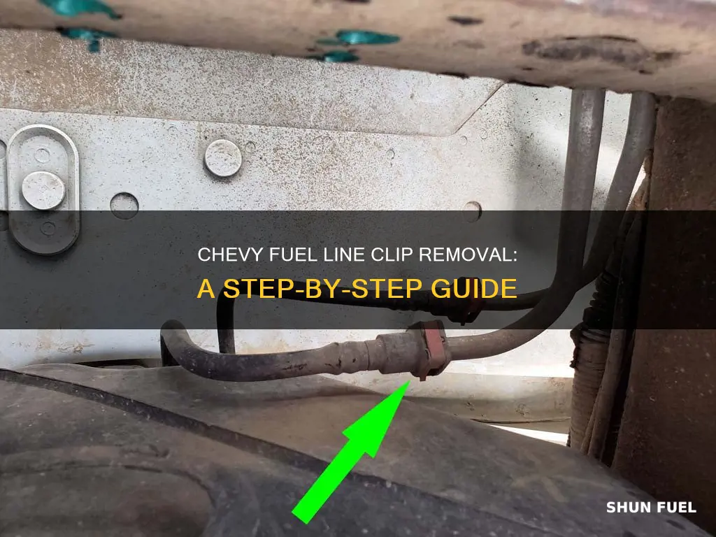 how to remove metal clip on chevy fuel line