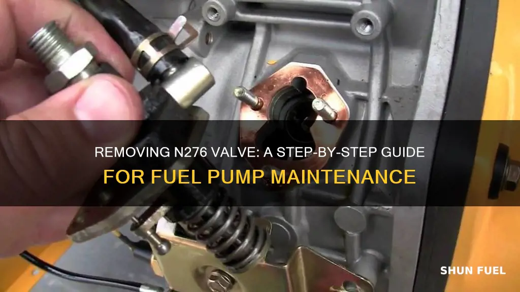 how to remove n276 valve on hight pressure fuel pump