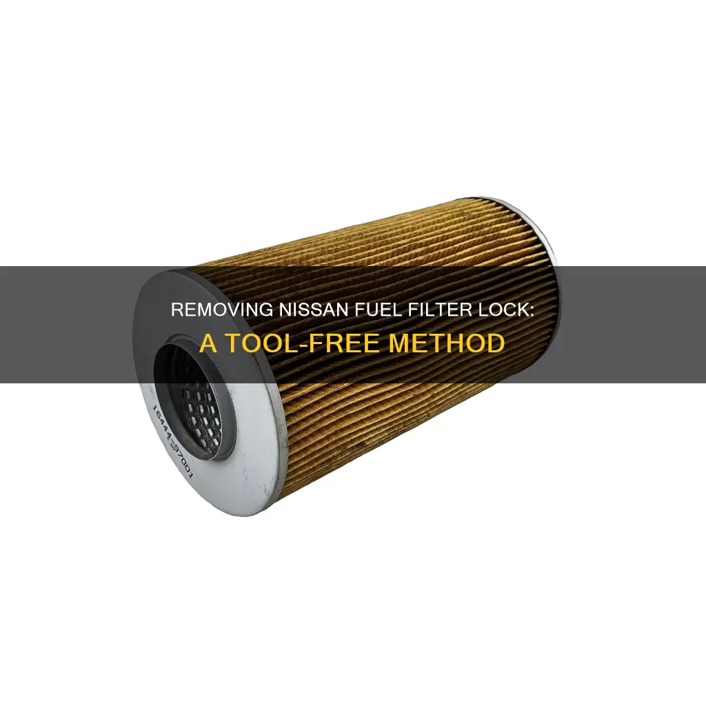 how to remove nissan fuel filter lock without tool