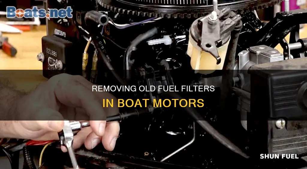 how to remove old fuel filter in boat motors