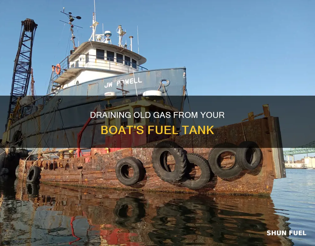 how to remove old gas from boat fuel tank
