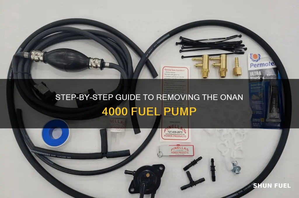 how to remove onan 4000 fuel pump