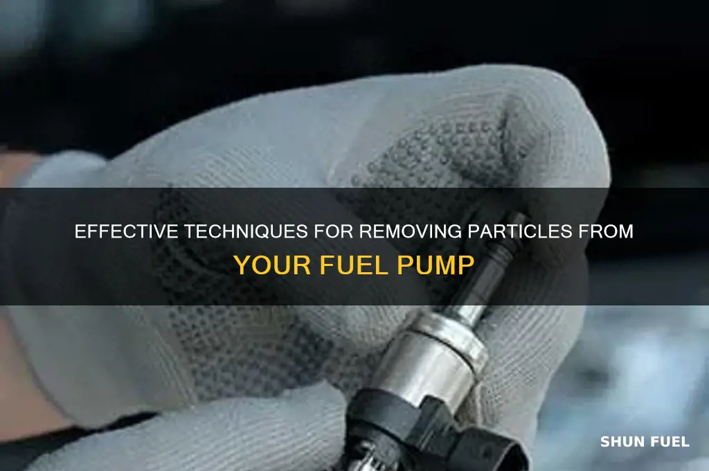 how to remove particles from a fuel pump