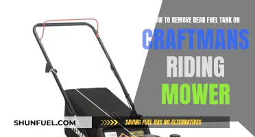 Craftsman Riding Mower: Removing Rear Fuel Tank