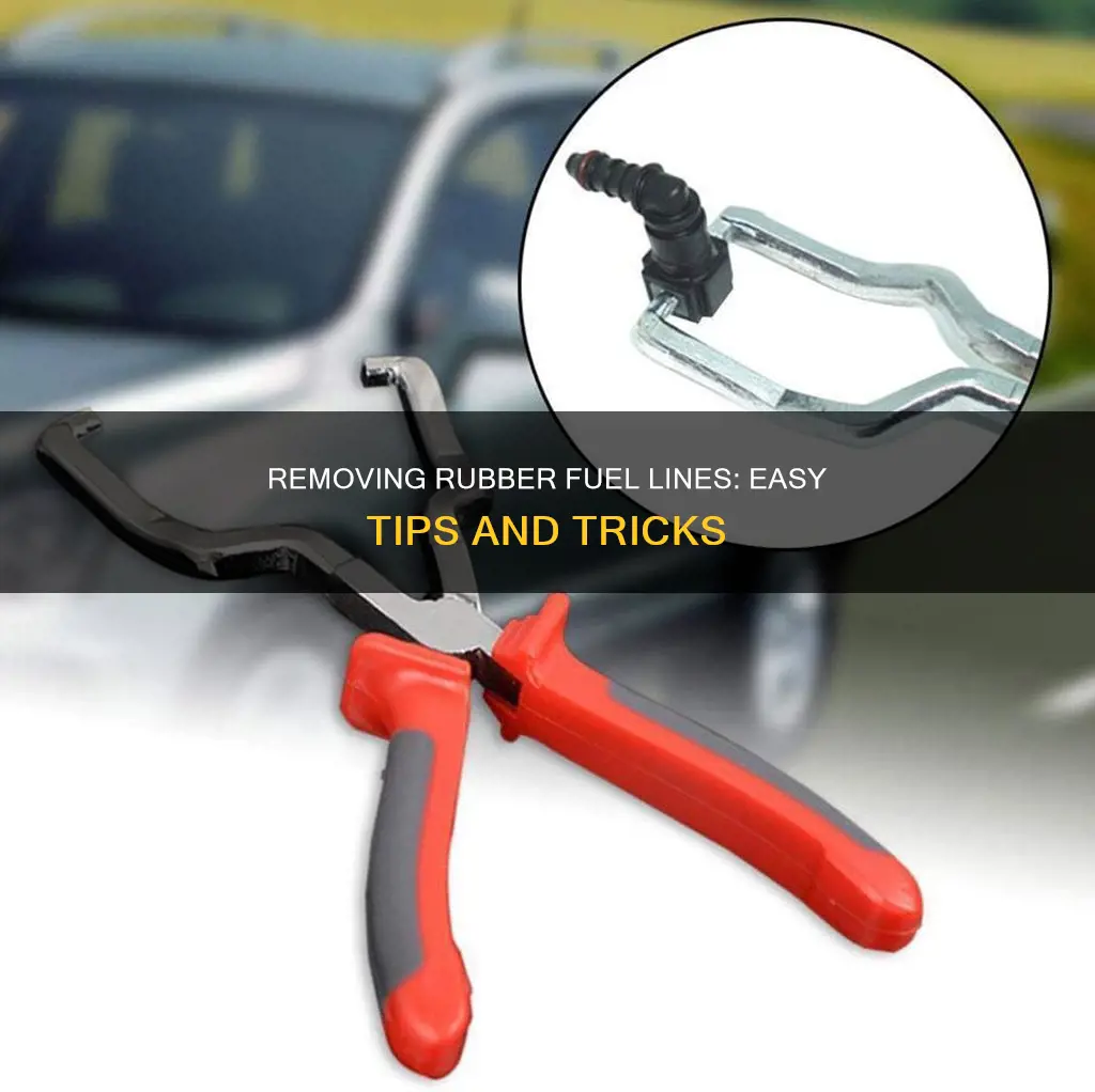 how to remove rubber fuel line from fuel filter