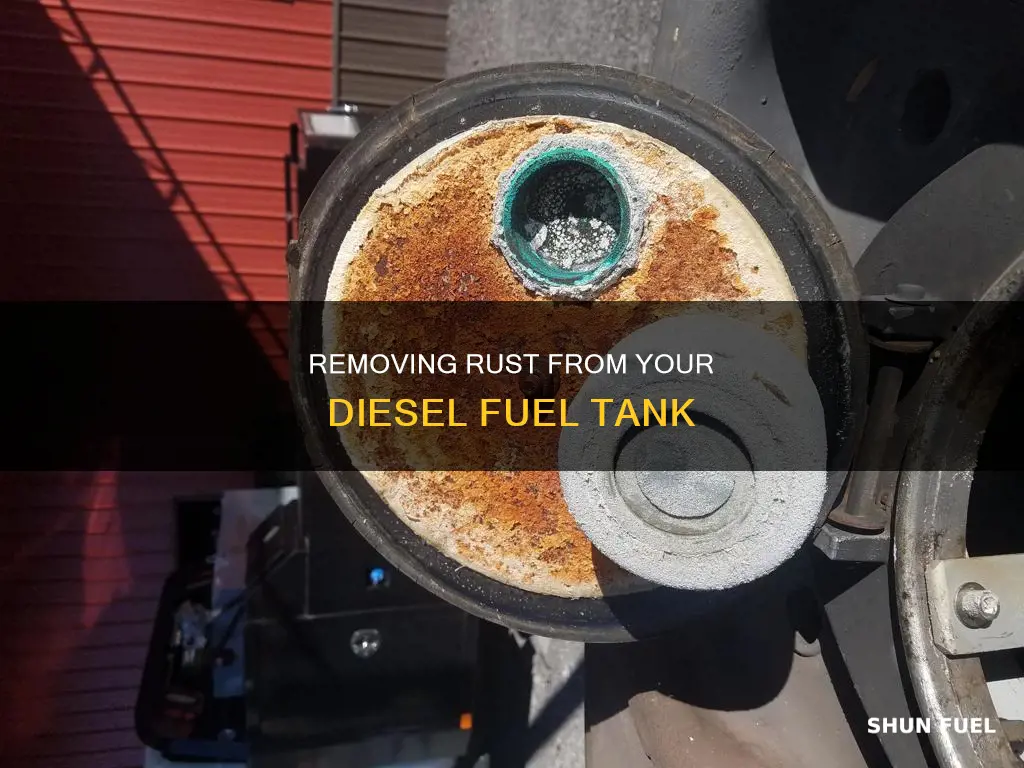 how to remove rust from inside diesel fuel tank