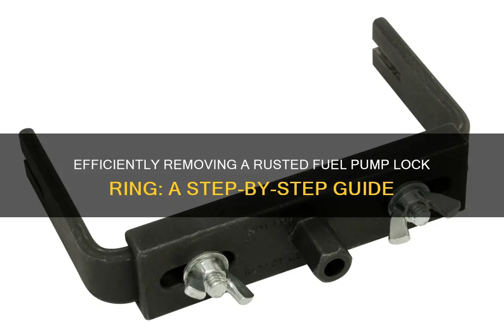 how to remove rusted fuel pump lock ring