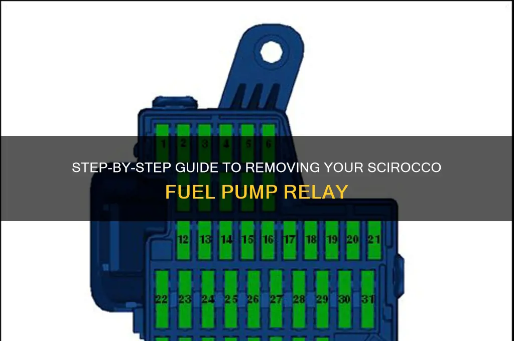 how to remove scirocco fuel pump relay