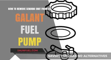 Removing the Fuel Pump Sending Unit in a 2003 Mitsubishi Galant