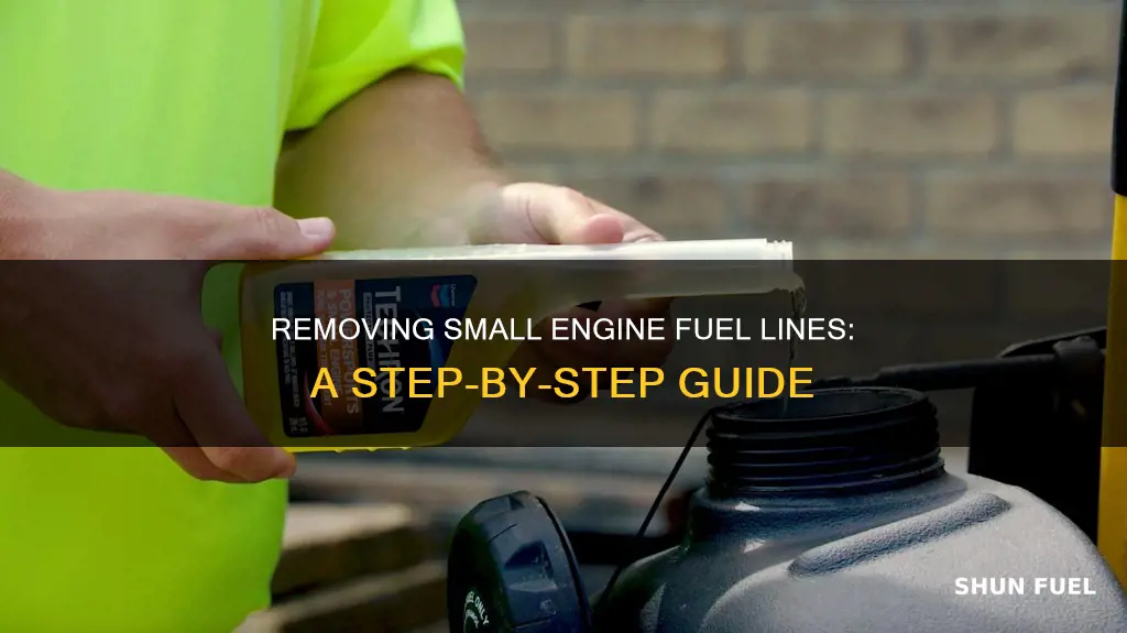 how to remove small engine fuel line