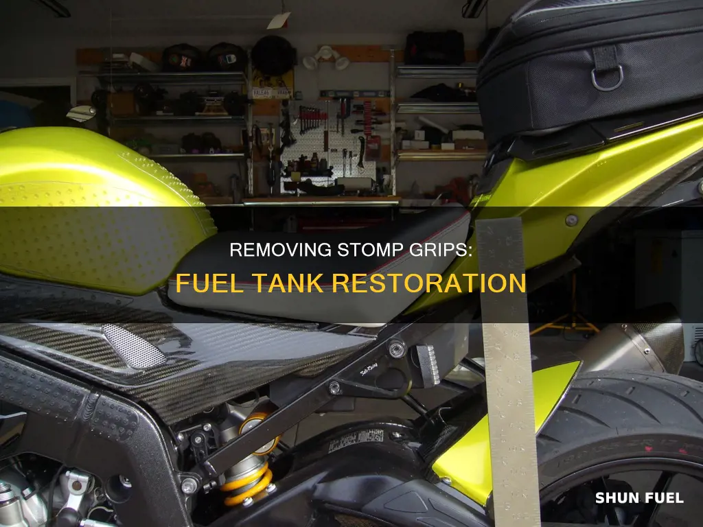 how to remove stomp grips from fuel tank