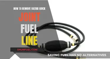 Suzuki Quick Joint Fuel Line: Removal Guide
